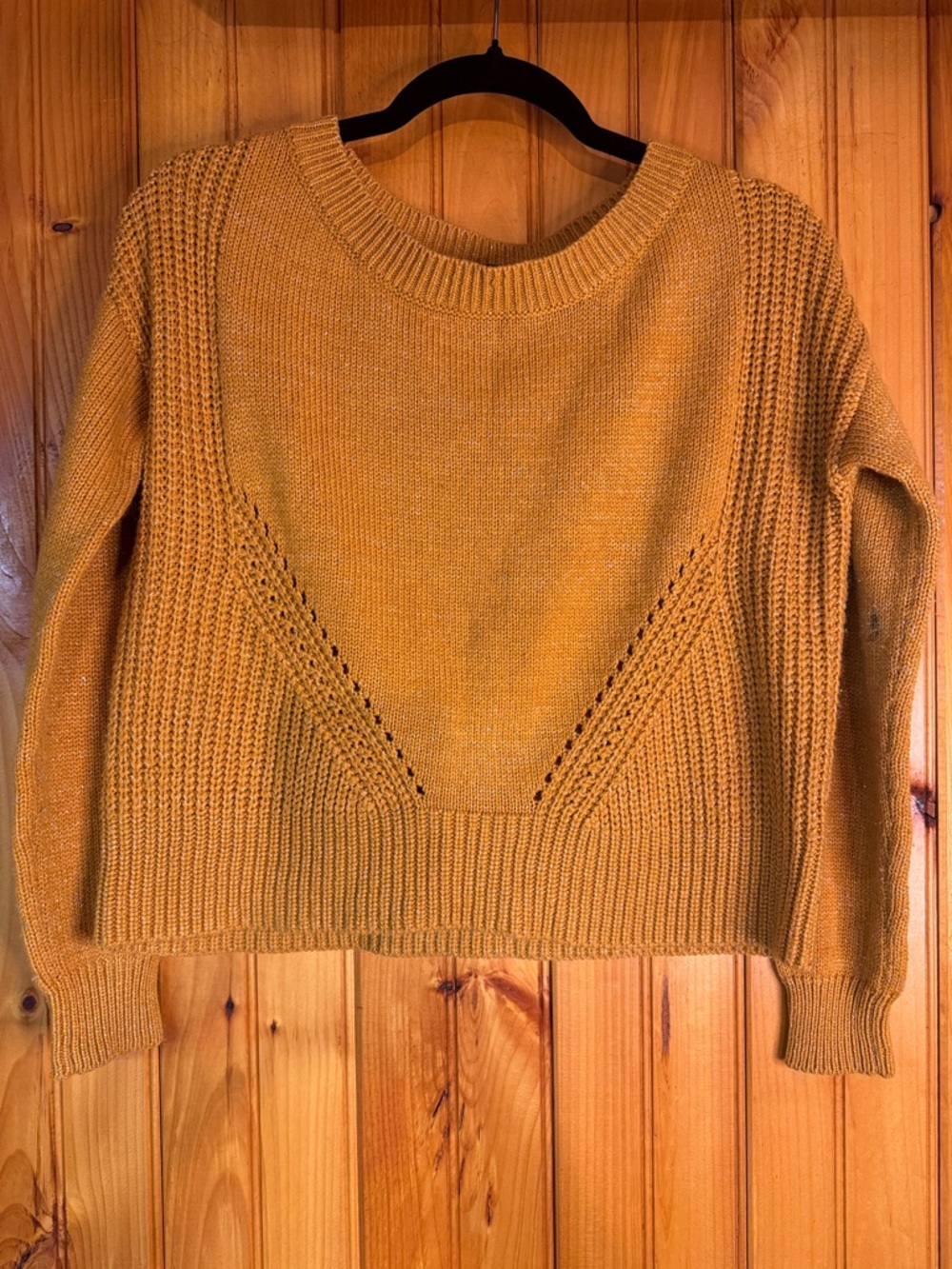 Aeropostale Golden Knit Crew Neck Sweater